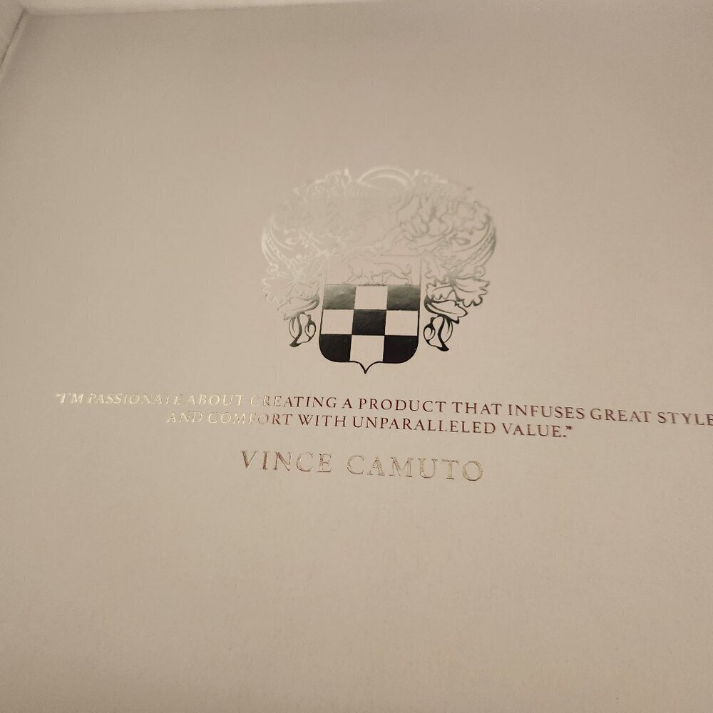 Vince Camuto Grey Leather " Bernida" Peep toe Heeled Sandals. NIB. Size Various - Picture 10 of 11